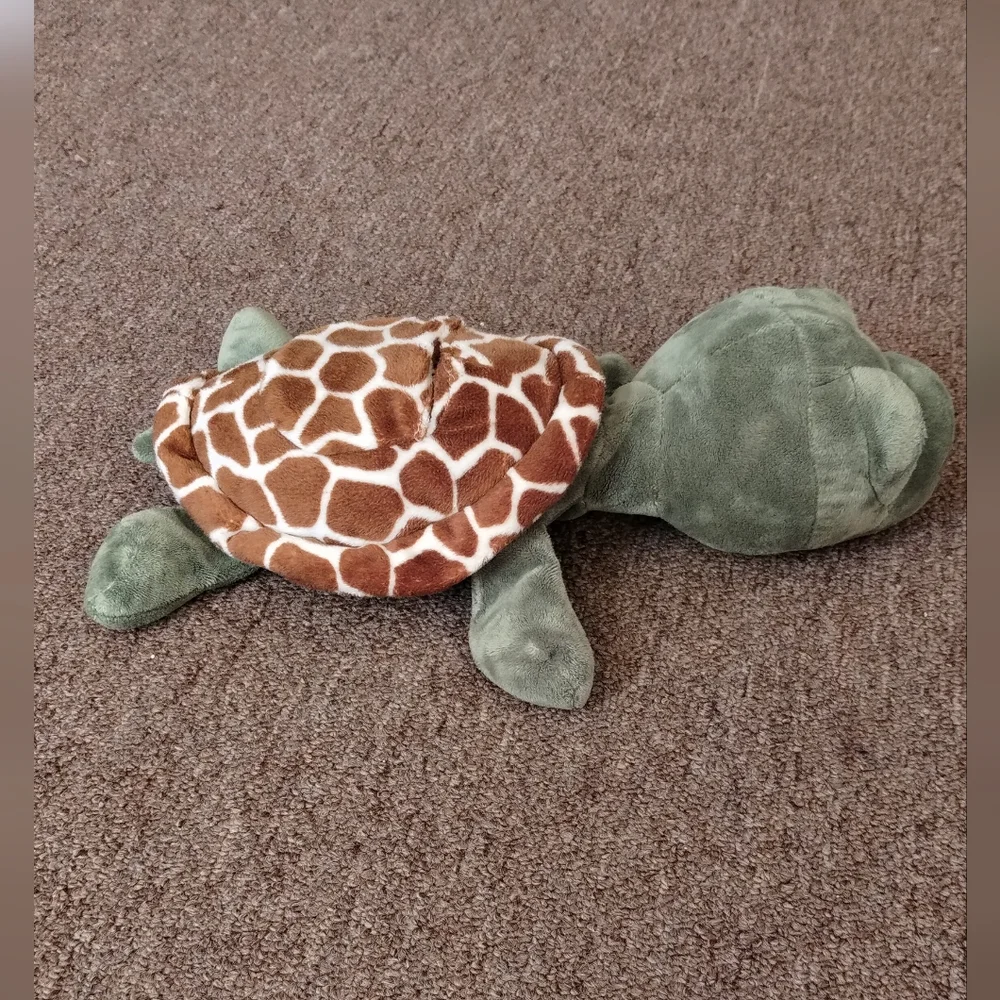 The Petting Zoo Plush Sea Turtle with Pocket (No Baby) 14” Long - Picture 4 of 12